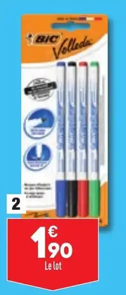 ALDI 4 Feutres Effacbles A Sec Velleda offre