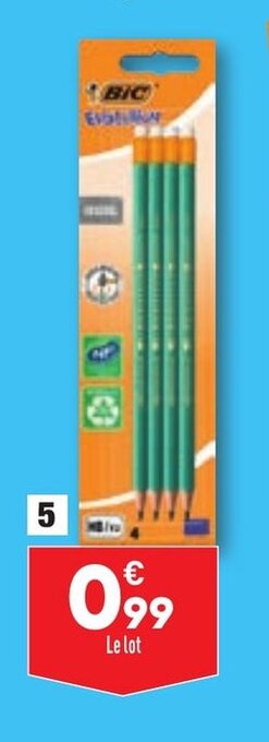 ALDI 4 Crayons À papier HB Evolution offre