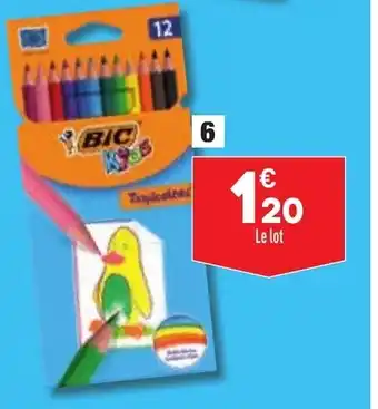 ALDI 12 Crayons De Couleur Tropicolors offre