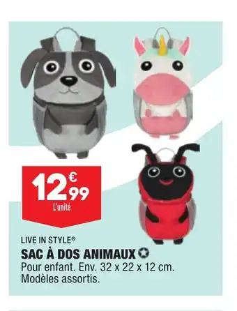 ALDI Sac À dos animaux offre