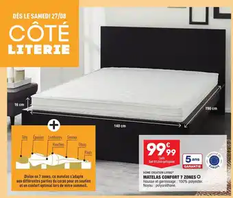 ALDI Matelas Confort 7 zones offre