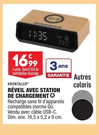 ALDI Réveil avec station De Chargement offre