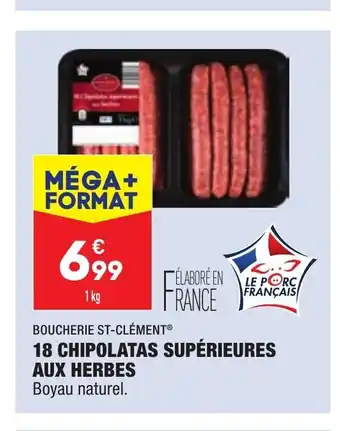 ALDI 18 Chipolatas Supérieures Aux Herbes offre
