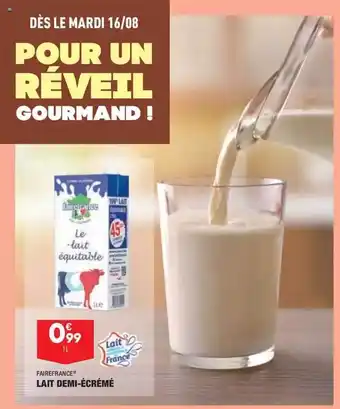ALDI Lait demi-écrémé offre