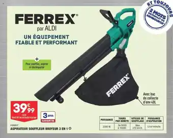 ALDI Aspirateur souffleur broyeur 3 en 1 offre
