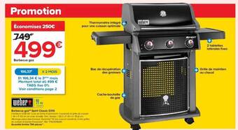 Castorama Weber barbecue gaz spirit classic e310 offre