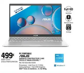 E.Leclerc ASUS pc portable offre