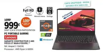 E.Leclerc LENOVO pc portable gaming offre
