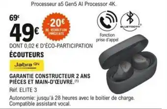 E.Leclerc JABRA écouteurs offre