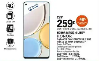 E.Leclerc HONOR honor magic 4 lite offre