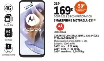 E.Leclerc MOTOROLA smartphone motorola 631 offre