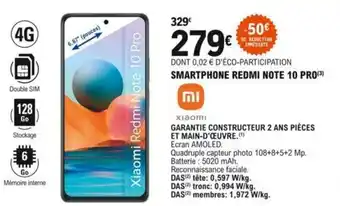 E.Leclerc XIAOMI smartphone redmi note 10 pro offre