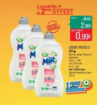 Match MIR liquide vaisselle offre