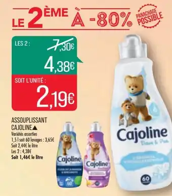 Match CAJOLINE assouplissant offre