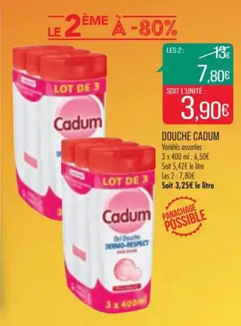 Match CADUM douche offre