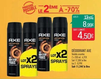 Match AXE déodorant offre