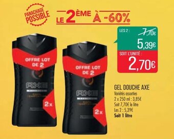 Match AXE gel douche offre