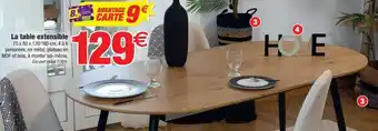 Bazarland La table extensible offre