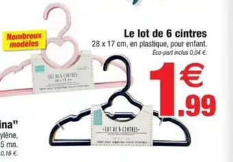 Bazarland Le lot de 6 cintres offre