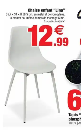 Bazarland Chaise enfant "lina" offre