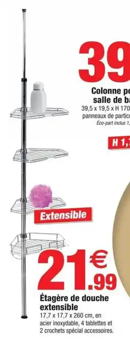 Bazarland Étagère de douche extensible offre