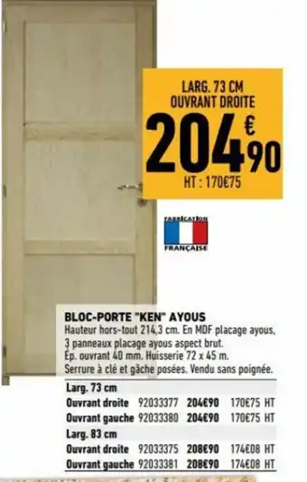 Brico Cash Bloc-porte "ken" ayous offre