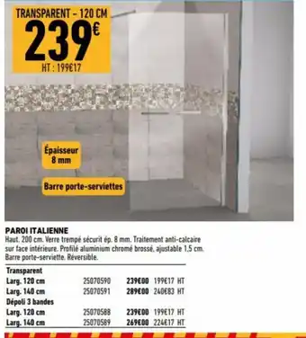 Brico Cash Paroi Italienne offre
