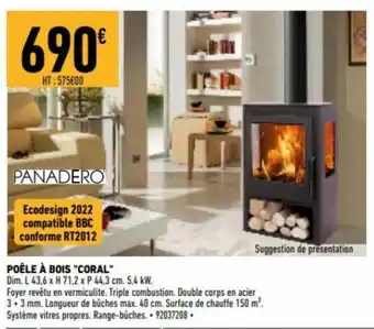 Brico Cash Poêle à Bois Coral offre