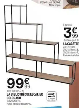 Centrakor La Bibliothèque escalier Colorado offre