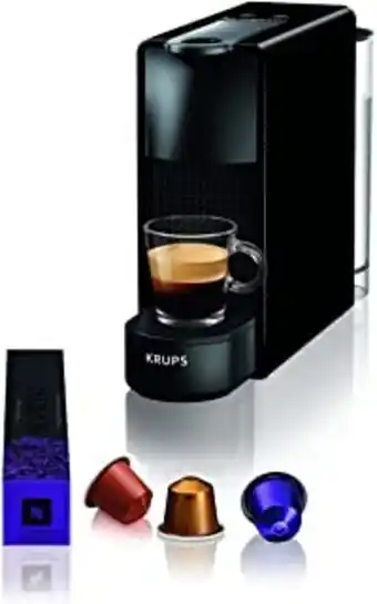 Amazon Krups nespresso essenza mini noir machine à café, 0,6 l, 19 bars, cafetière à capsule de café, barista, 2 tailles de tass... offre