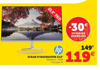 Super U Ecran d'Ordinateur 23,8 offre