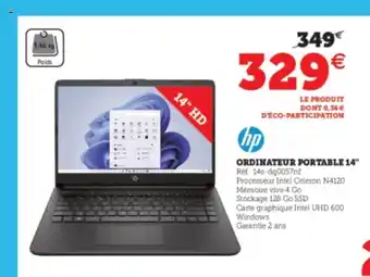 Super U Hp Ordinateur Portable offre