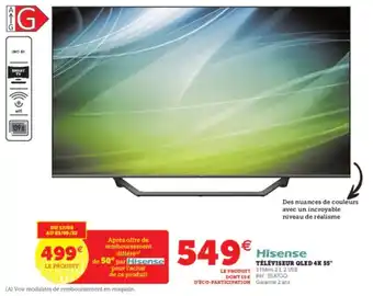 Super U Hisense Téléviseur Qled 4k 55 offre