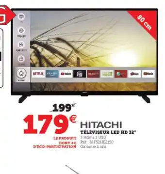 Hitachi Téléviseur Led HD 32