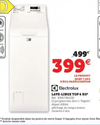 Electrolux Lave-Linge Top 6kg