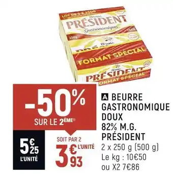 Spar Président beurre gastronomique doux 82% m.g. offre