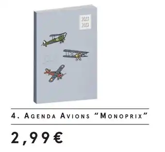 Monoprix Monoprix agenda avions offre