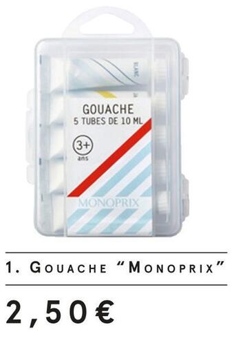 Monoprix Monoprix gouache offre