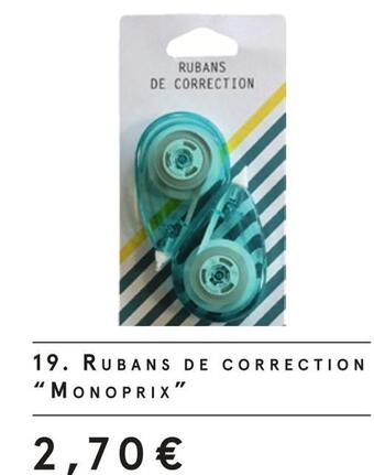 Monoprix Monoprix rubans de correction offre