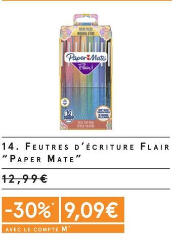 Monoprix Paper mate feutres d'écriture flair offre