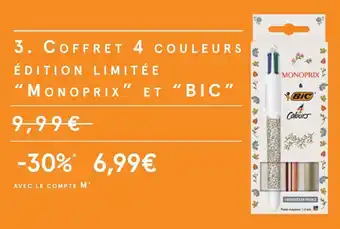 Monoprix Monoprix / bic coffret 4 couleurs édition limitée offre