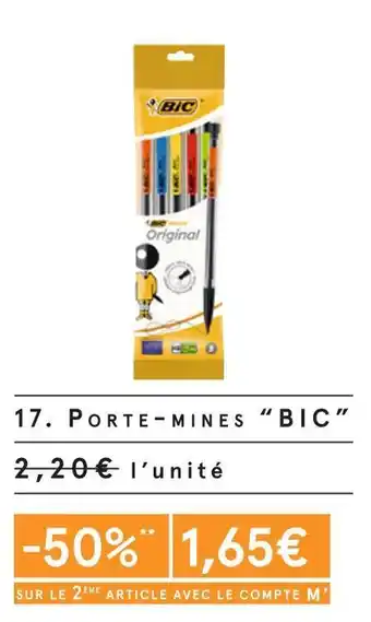 Monoprix Bic porte-mines offre