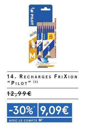 Monoprix Pilot recharges frixion offre