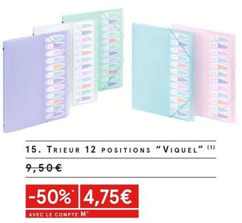 Monoprix Viquel trieur 12 positions offre