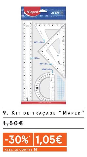 Monoprix Maped kit de traçage offre