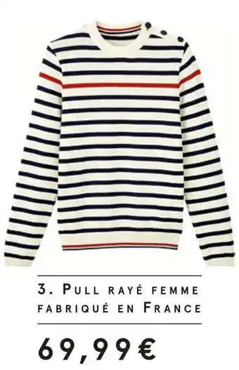 Monoprix Pull rayé femme offre