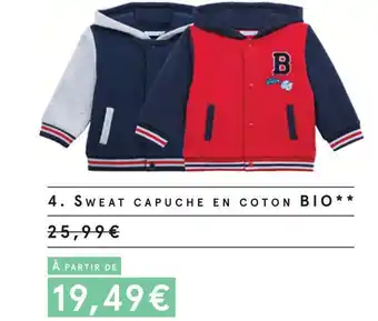 Monoprix Sweat capuche en coton bio offre