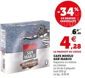 Super U San marco cafe moulu offre