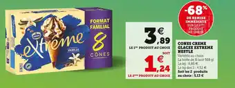 Super U Nestle cones creme glacee offre