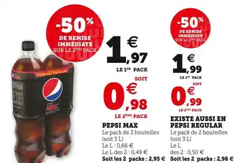 Super U Pepsi pepsi max offre